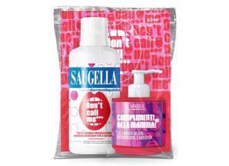 Saugella bundle dermoliquido don't call me 1 saugella dermoliquido 500 ml con etichetta edizione limitata + 1 minisize sample con pump 150 ml