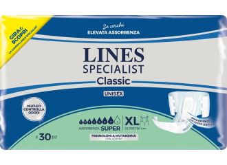 Pannolone a mutanda lines specialist classic super pm xl 30 pezzi