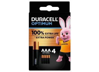 Duracell optimum aaa b4 4 pile blister