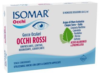 Isomar occhi rossi gocce oculari acido ialuronico 0,20% 10 flaconcini