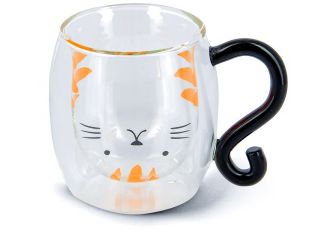 Neavita mug vetro doppio muro kitty tea & friends 250 ml