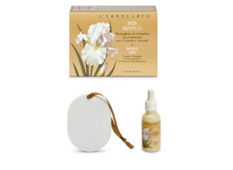 Iris bianco medaglione ceramica profumato cassetti armadi